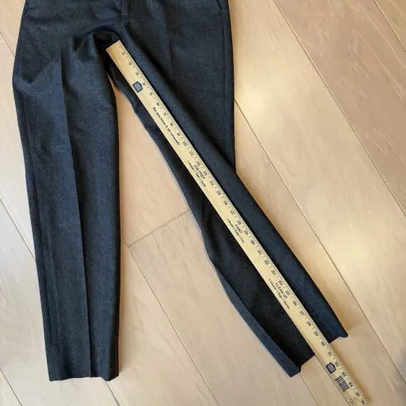 Epaulet Wool Pants 27 Charcoal Gray Made in USA Brooklyn NYC Dress Minimalist